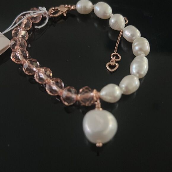 NWT Kate Spade Pearl Play Faux Pearl Half And Half Bracelet S1 - Picture 1 of 6
